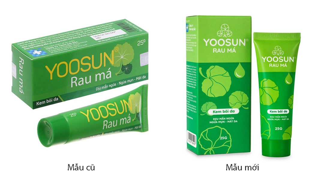 Kem Yoosun rau má dịu mẫn ngứa, ngừa mụn, mát da tuýp 25g - 