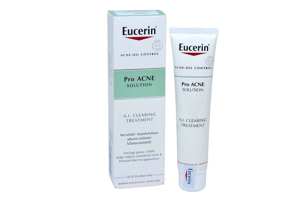 Kem Eucerin Pro Acne giảm bóng dầu, ngừa mụn tuýp 40ml - 