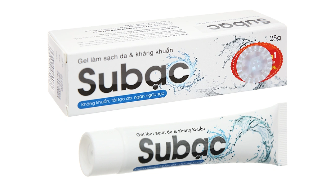 Gel Su bạc làm sạch da, kháng khuẩn, ngăn ngừa sẹo tuýp 25g - 