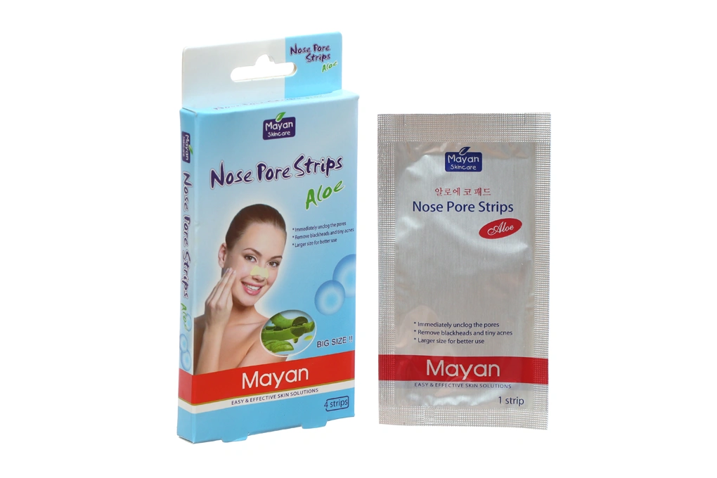 Miếng dán lột mụn cám lô hội Mayan hút bã nhờn gây mụn hộp 4 miếng - 