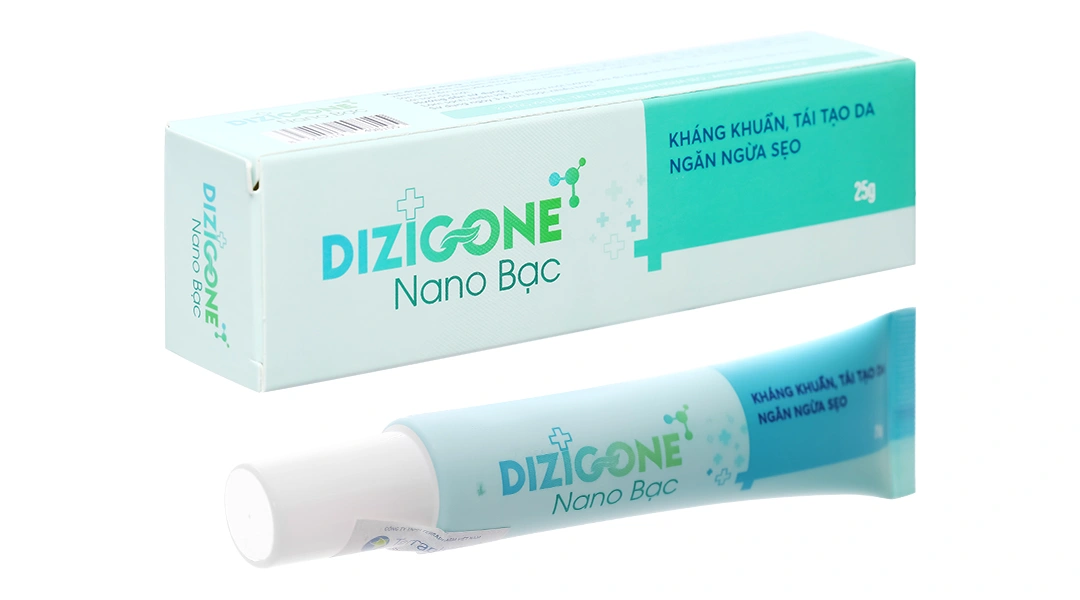 Kem Dizigone Nano Bạc kháng khuẩn, ngừa sẹo tuýp 25g - 