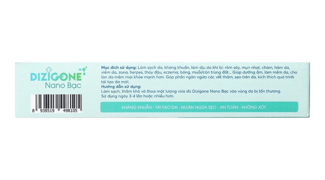 Kem Dizigone Nano Bạc kháng khuẩn, ngừa sẹo tuýp 25g - 3