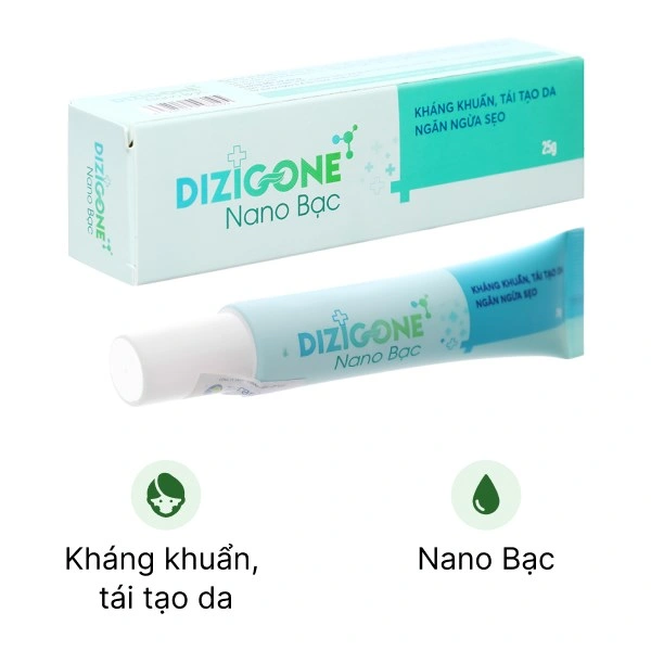 Kem Dizigone Nano Bạc kháng khuẩn, ngừa sẹo