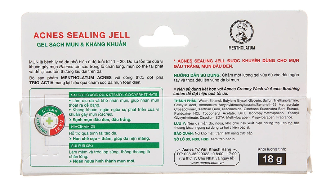 Gel Acnes Sealing Jell hỗ trợ ngừa mụn giảm sẹo thâm tuýp 18g - 2