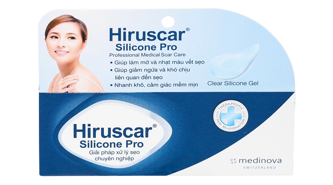 Gel Hiruscar Silicone Pro giúp làm mờ và nhạt màu vết sẹo, giảm ngứa tuýp 10g - 1