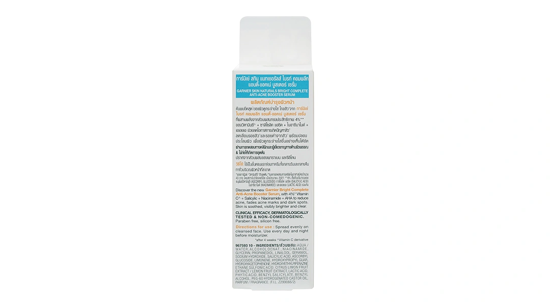 Dưỡng chất Garnier Bright Complete Anti - Acne Booster Serum giảm mụn, sáng da chai 30ml - 1