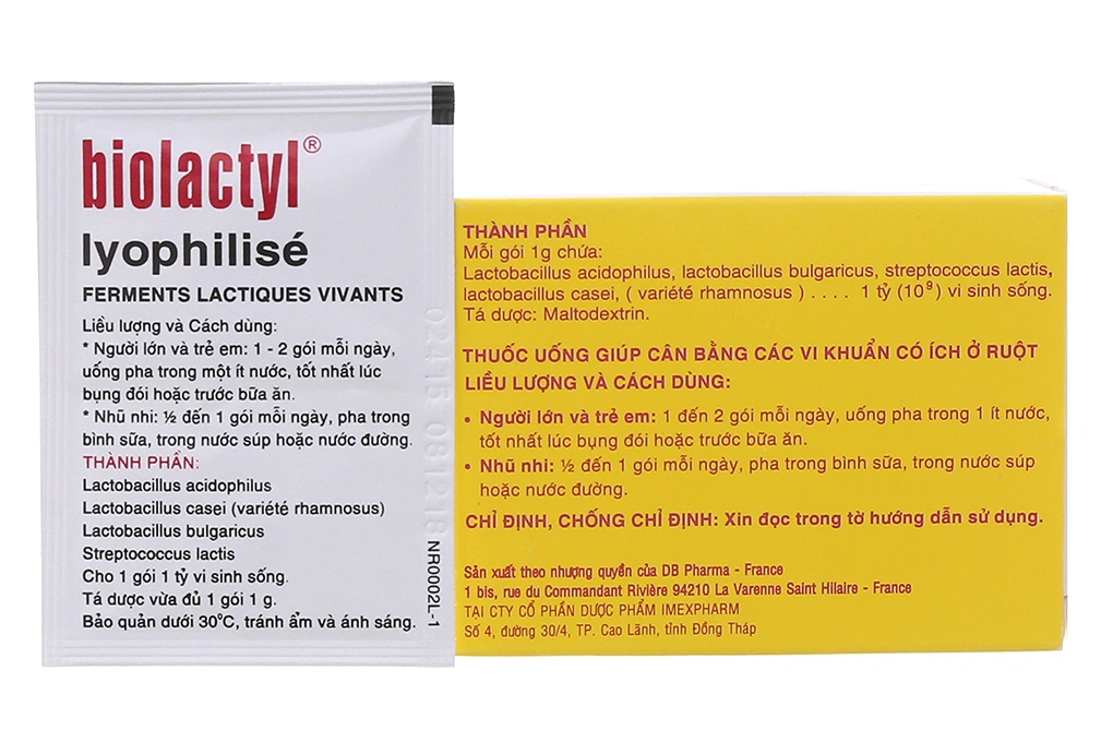 Thuốc bột Biolactyl bổ sung vi sinh, hỗ trợ giảm rối loạn tiêu hóa (14 gói x 1g) - 1