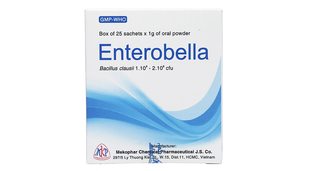 Bột men vi sinh Enterobella trị và phòng rối loạn vi sinh đường ruột (25 gói x 1g) - 1