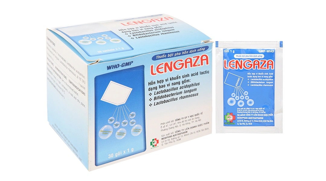 Bột pha hỗn dịch Lengaza bổ sung lợi khuẩn đường tiêu hóa (30 gói x 1g) - 