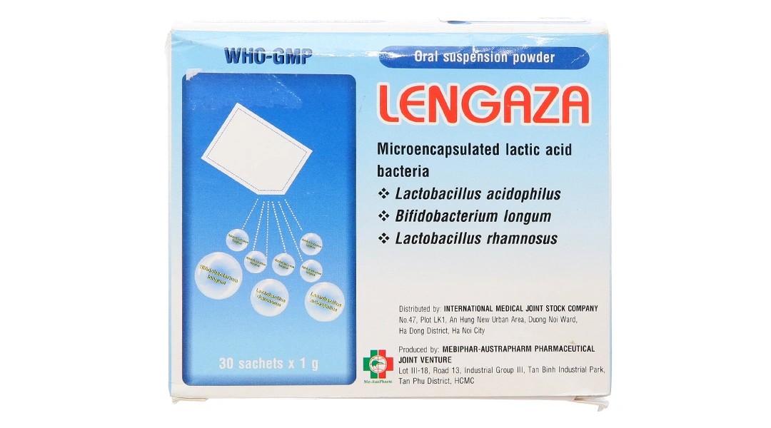 Bột pha hỗn dịch Lengaza bổ sung lợi khuẩn đường tiêu hóa (30 gói x 1g) - 1