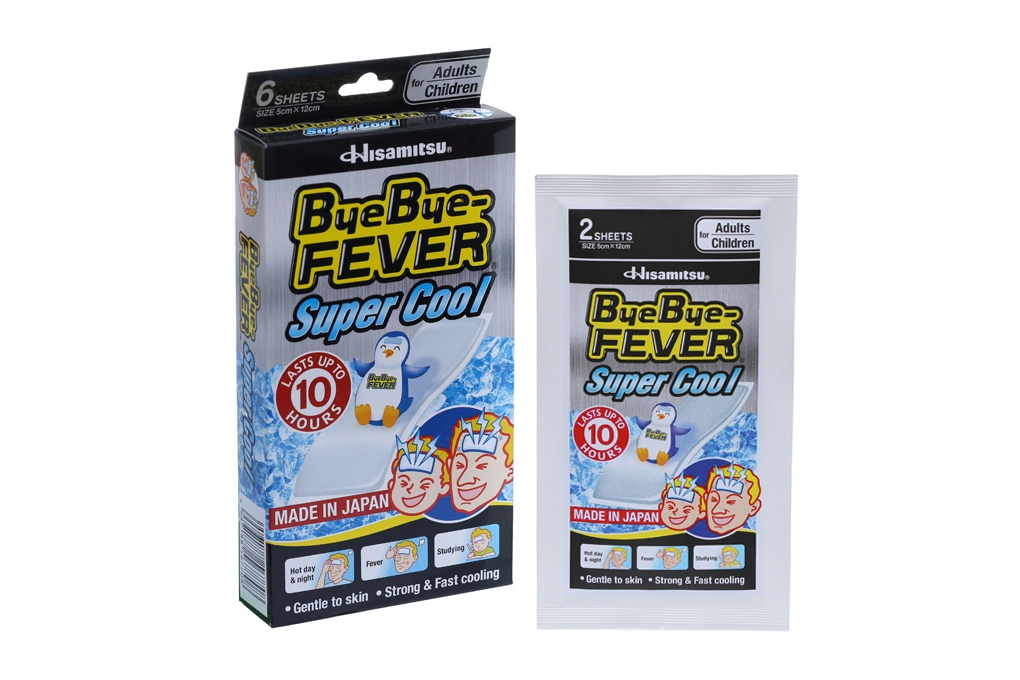 Miếng dán hạ sốt ByeBye Fever Super Cool giúp mát lạnh nhanh và mạnh - 