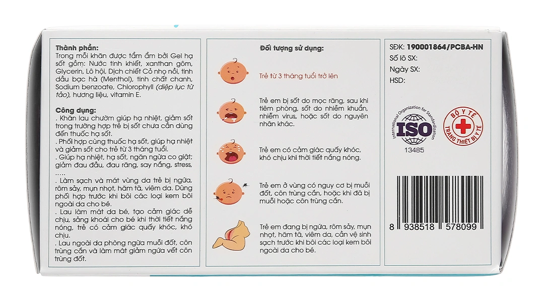 Khăn hạ sốt Dr.Papie 3mo+ cho bé (5 gói x 5 miếng) - 4