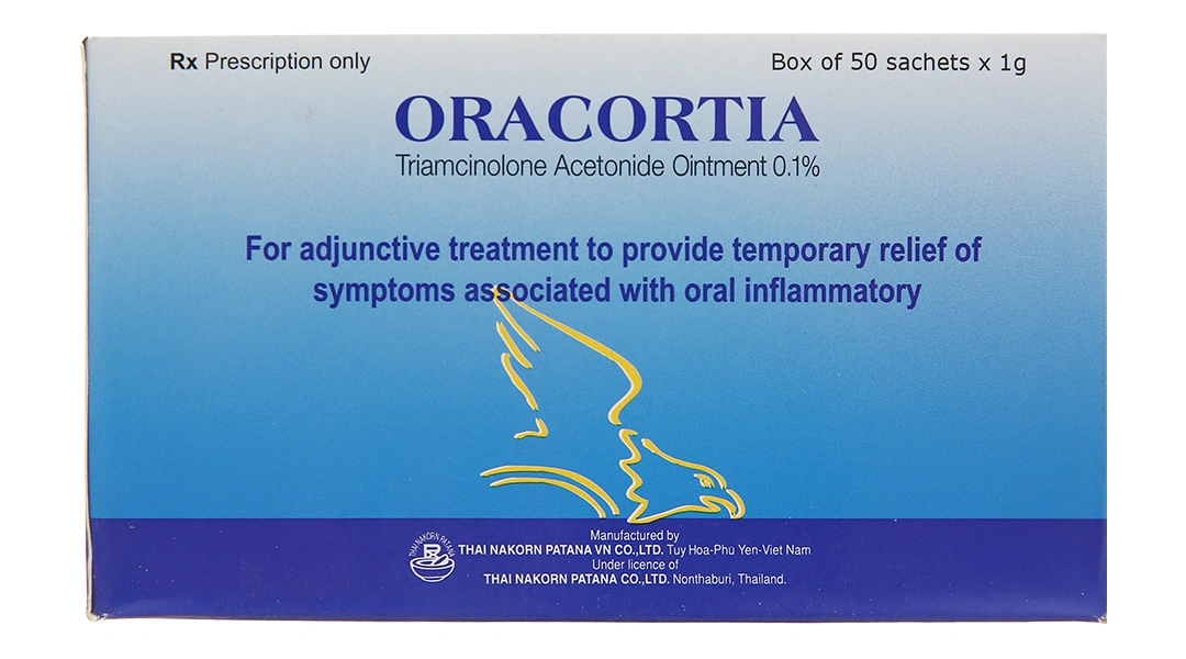 Thuốc mỡ Oracortia 0.1% trị viêm nhiễm khoang miệng (50 túi x 1g) - 2