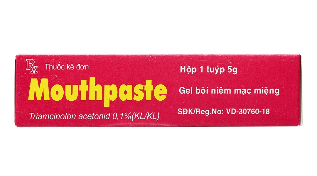 Gel bôi Mouthpaste 0.1% trị viêm ở niêm mạc miệng, lợi và môi tuýp 5g - 3