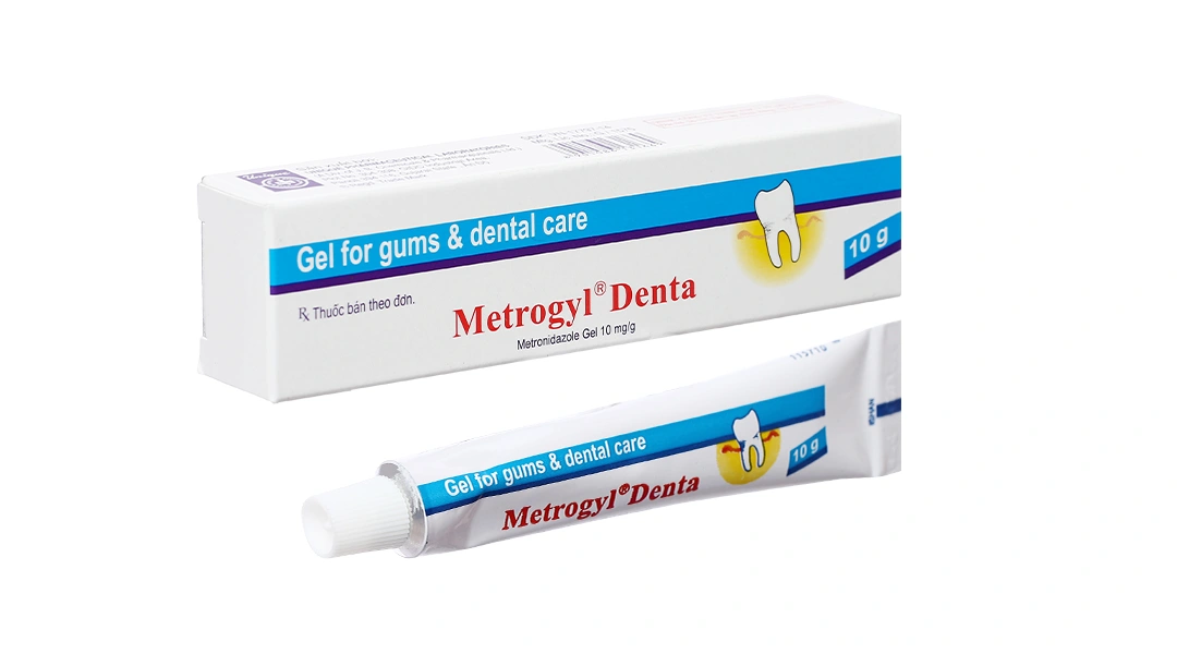 Gel bôi Metrogyl Denta trị viêm nướu, lở miệng tuýp 10g - 