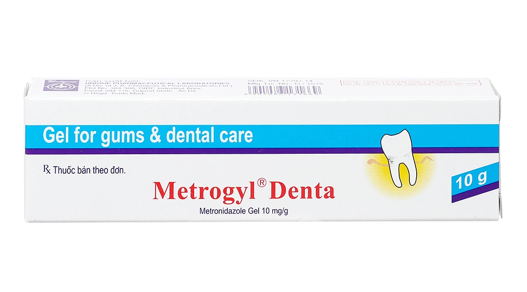 Gel bôi Metrogyl Denta trị viêm nướu, lở miệng tuýp 10g - 1