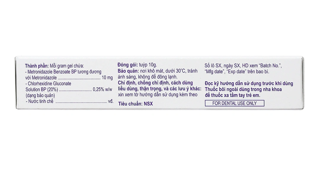 Gel bôi Metrogyl Denta trị viêm nướu, lở miệng tuýp 10g - 2