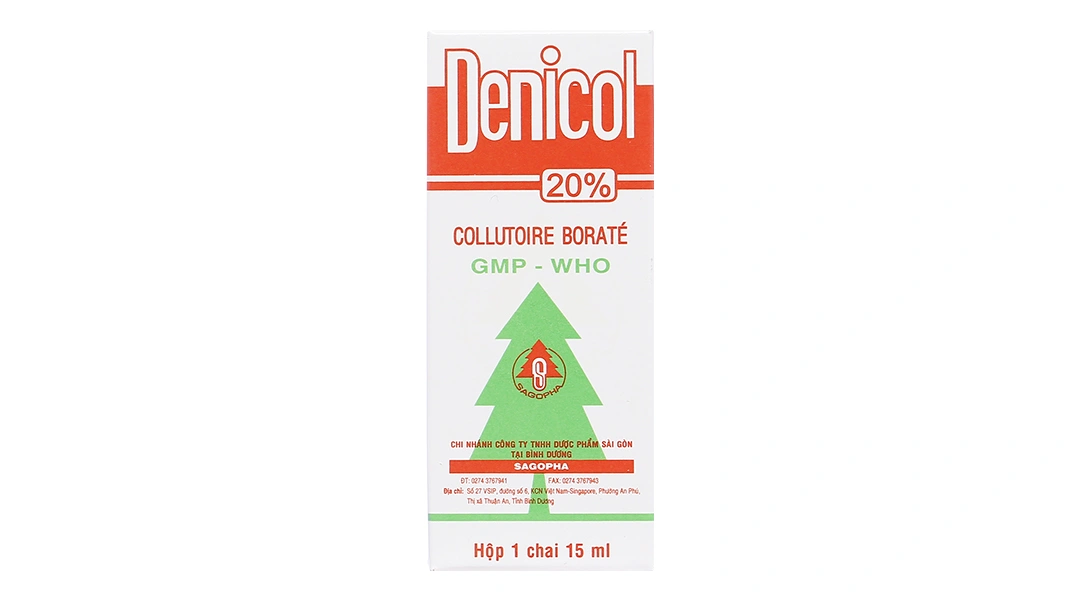 Dung dịch rơ miệng Denicol 20% trị tưa lưỡi, lở miệng, sưng lợi chai 15ml - 2