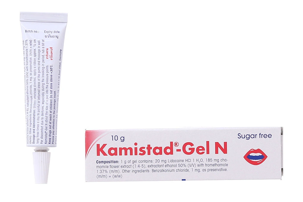 Gel bôi Kamistad - Gel N trị viêm, đau niêm mạc miệng tuýp 10g - 1