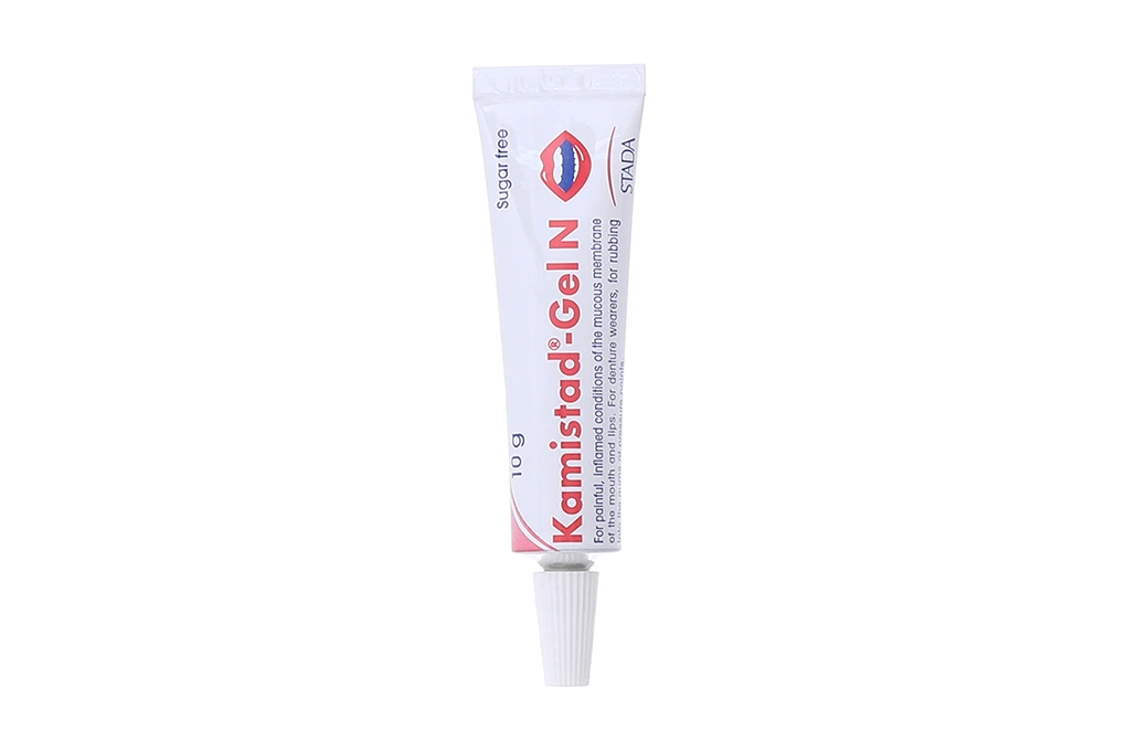 Gel bôi Kamistad - Gel N trị viêm, đau niêm mạc miệng tuýp 10g - 3