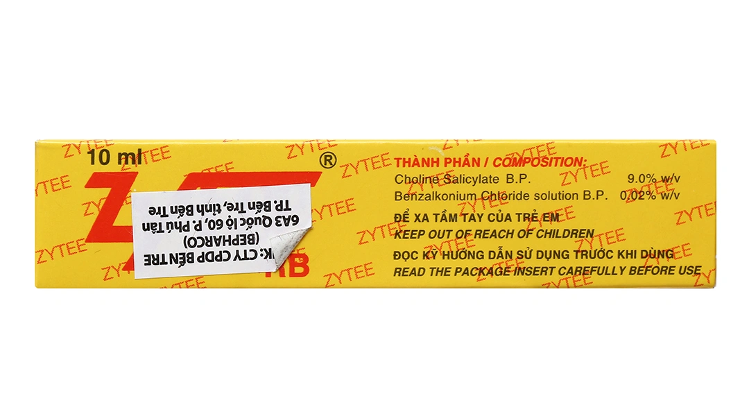 Gel bôi Zytee RB giảm đau răng, viêm loét miệng tuýp 10ml - 1
