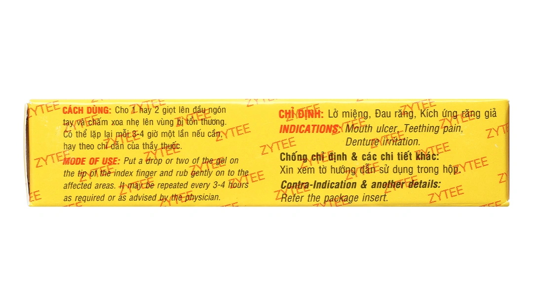 Gel bôi Zytee RB giảm đau răng, viêm loét miệng tuýp 10ml - 2
