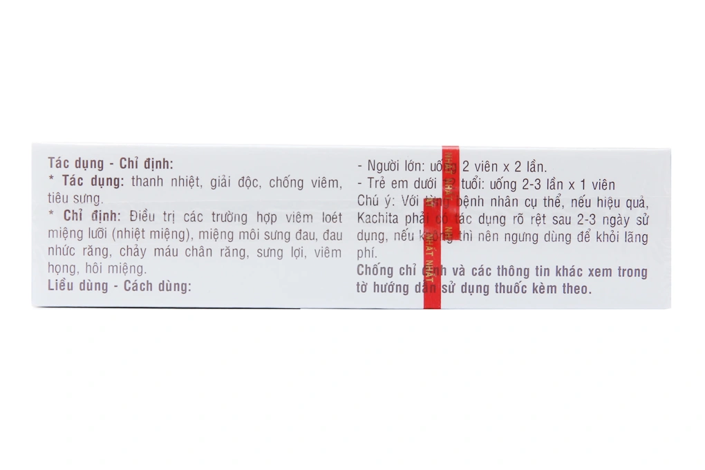 Kachita Nhất Nhất trị nhiệt miệng, viêm họng (2 vỉ x 10 viên) - 2