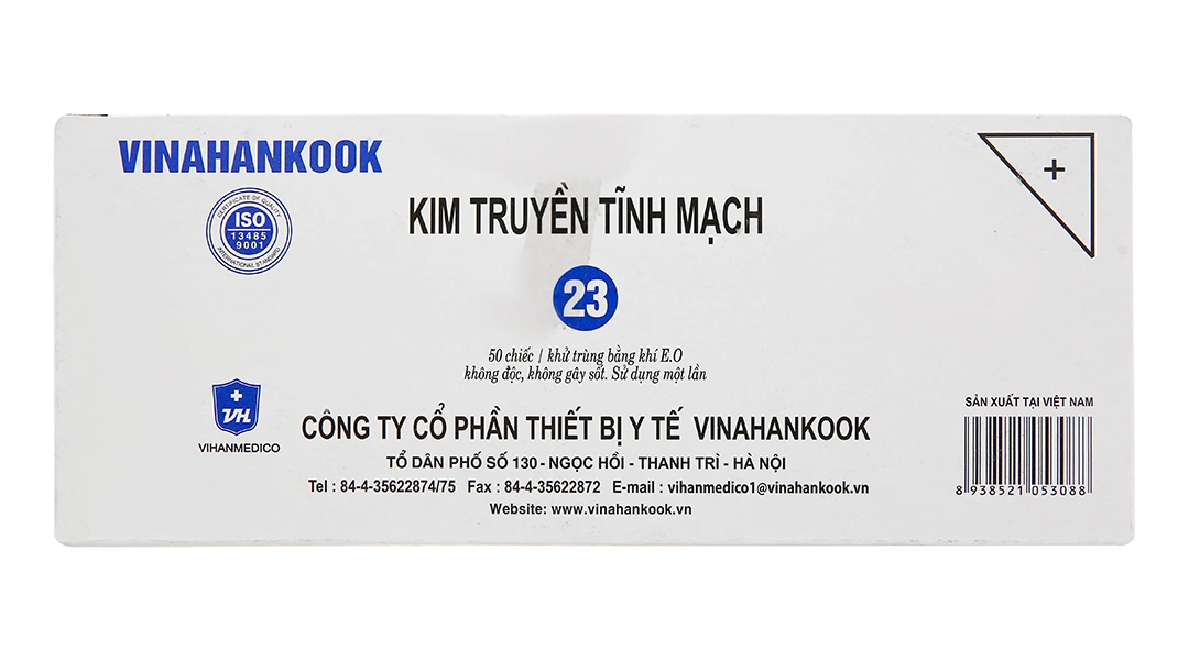 Kim truyền tĩnh mạch Vinahankook 23 30cm 23G x 3/4'' - 2