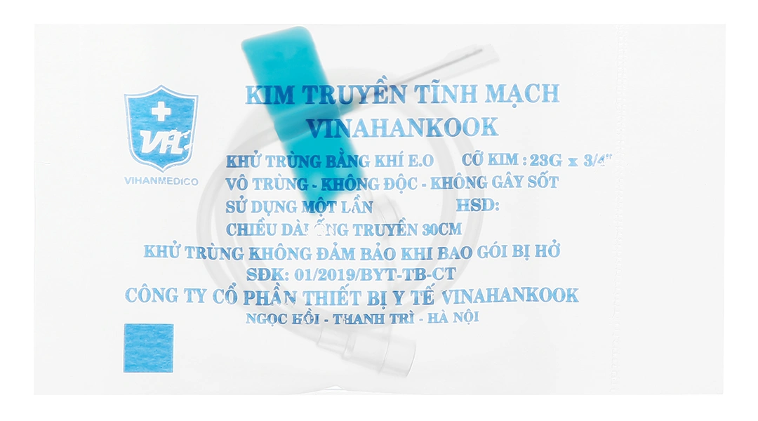 Kim truyền tĩnh mạch Vinahankook 23 30cm 23G x 3/4'' - 5