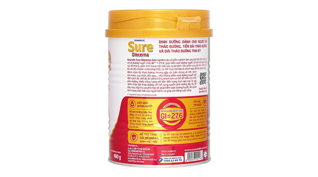 Thực phẩm dinh dưỡng y học: Sản phẩm dinh dưỡng - Vinamilk Sure Diecerna - 9