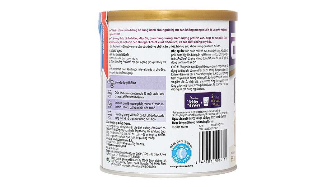 Thực phẩm dinh dưỡng y học: Prosure - 3