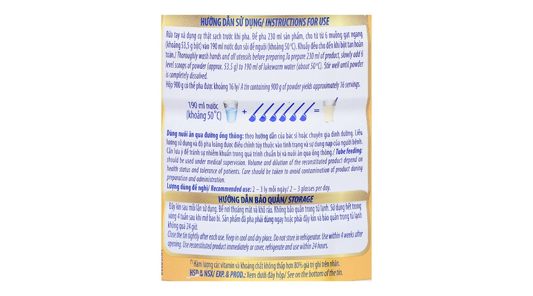 Thực phẩm dinh dưỡng y học: Sản phẩm dinh dưỡng - Sure Prevent Gold - 30
