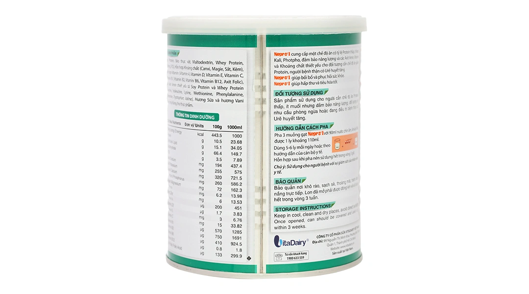 Sản phẩm dinh dưỡng giảm protein Nepro 1 - 2