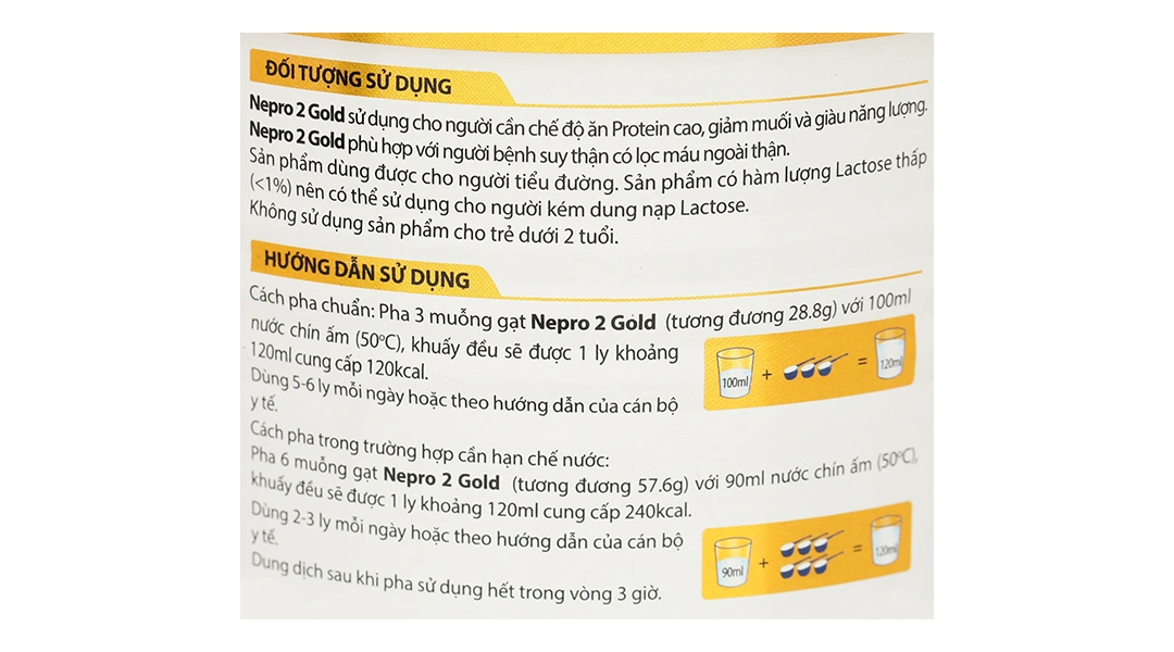 Sản phẩm dinh dưỡng chuyên biệt cho người bệnh suy thận có lọc máu ngoài thận Nepro 2 Gold - 15