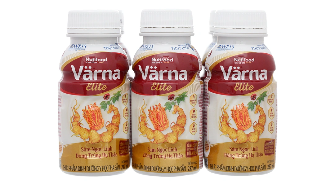 Sữa bột pha sẵn Nutifood Varna Elite bổ sung dinh dưỡng (6 chai x 237ml) - 1