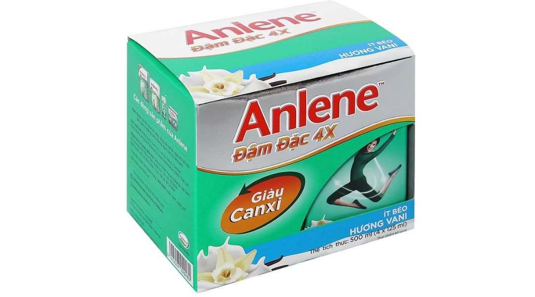 Sữa bột pha sẵn Anlene đậm đặc 4x giàu canxi hương vani - 1