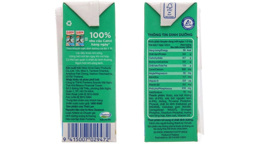 Sữa bột pha sẵn Anlene đậm đặc 4x giàu canxi hương vani - 3