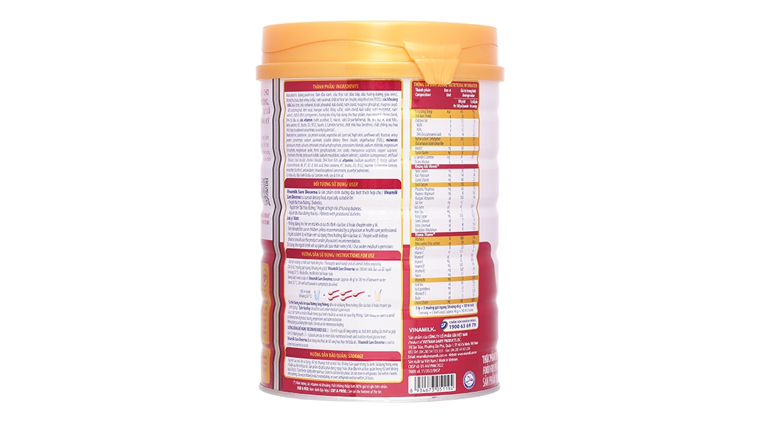 Thực phẩm dinh dưỡng y học: Sản phẩm dinh dưỡng - Vinamilk Sure Diecerna - 3