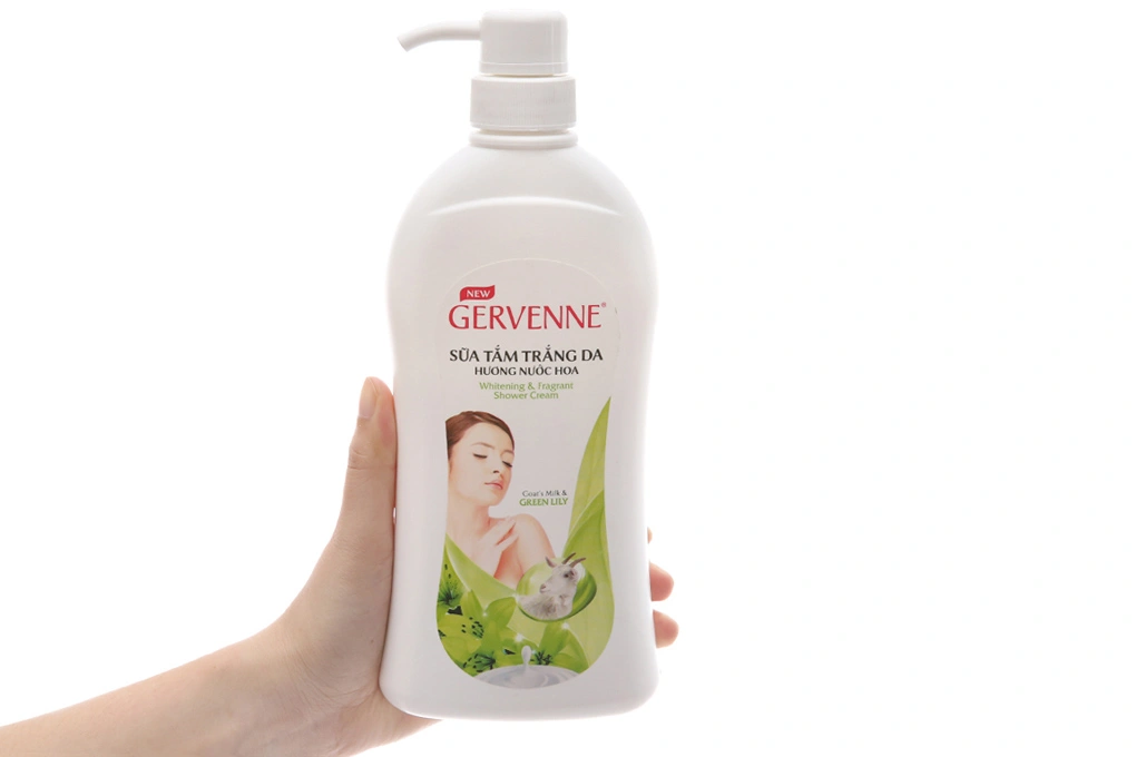 Sữa tắm Gervenne Lily Xanh trắng da hương nước hoa chai 450g - 2