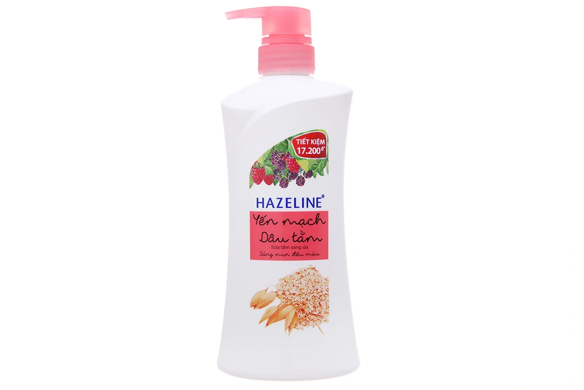 Sữa tắm Hazeline yến mạch dâu sáng mịn chai 700g - 