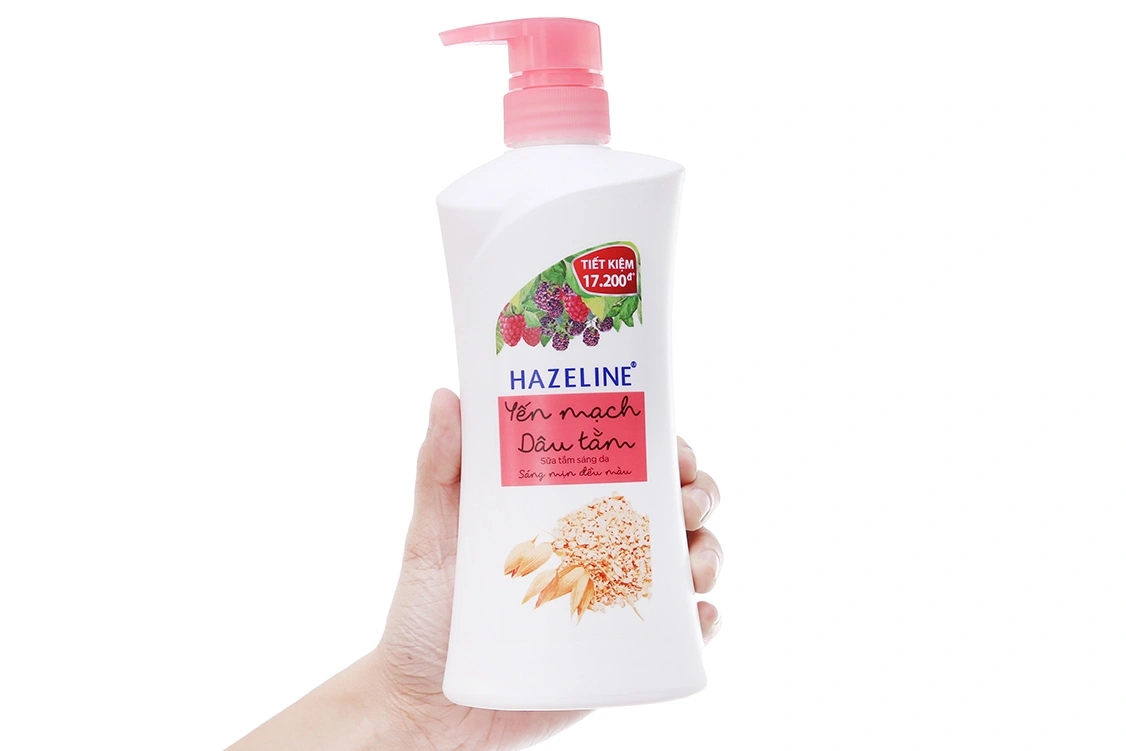 Sữa tắm Hazeline yến mạch dâu sáng mịn chai 700g - 2