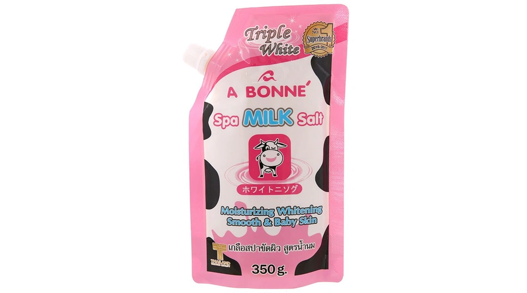 Muối sữa A Bonné Spa Milk Salt tẩy tế bào chết, dưỡng trắng da gói 350g - 
