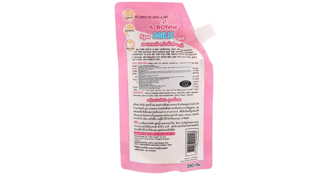 Muối sữa A Bonné Spa Milk Salt tẩy tế bào chết, dưỡng trắng da gói 350g - 1