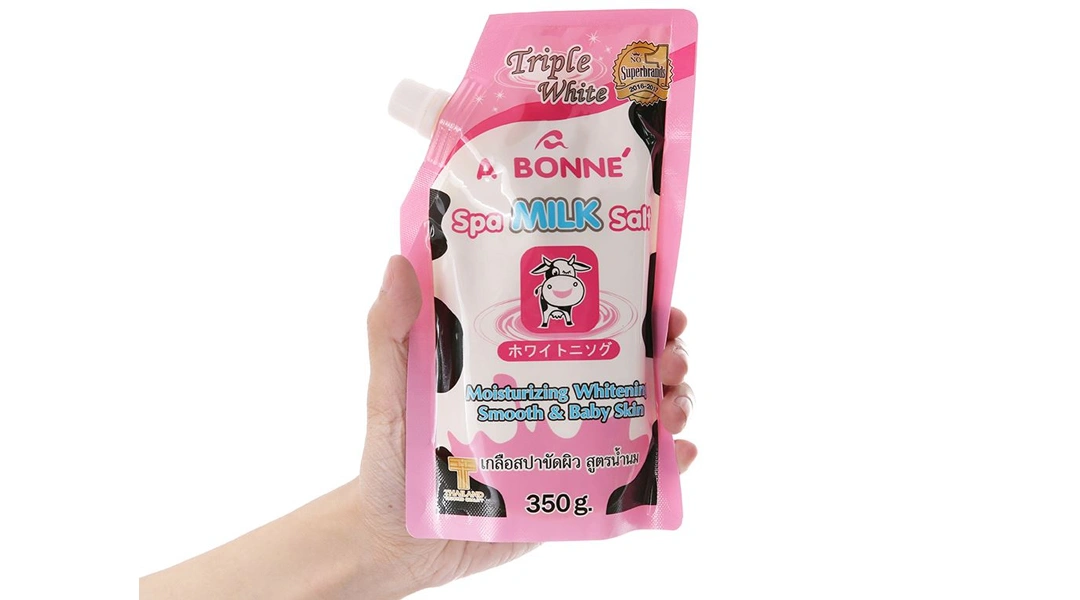 Muối sữa A Bonné Spa Milk Salt tẩy tế bào chết, dưỡng trắng da gói 350g - 2