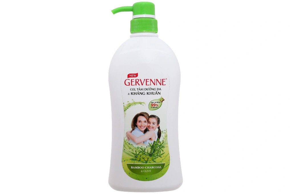 Gel tắm Gervenne làm sạch dưỡng ẩm da chai 450g - 