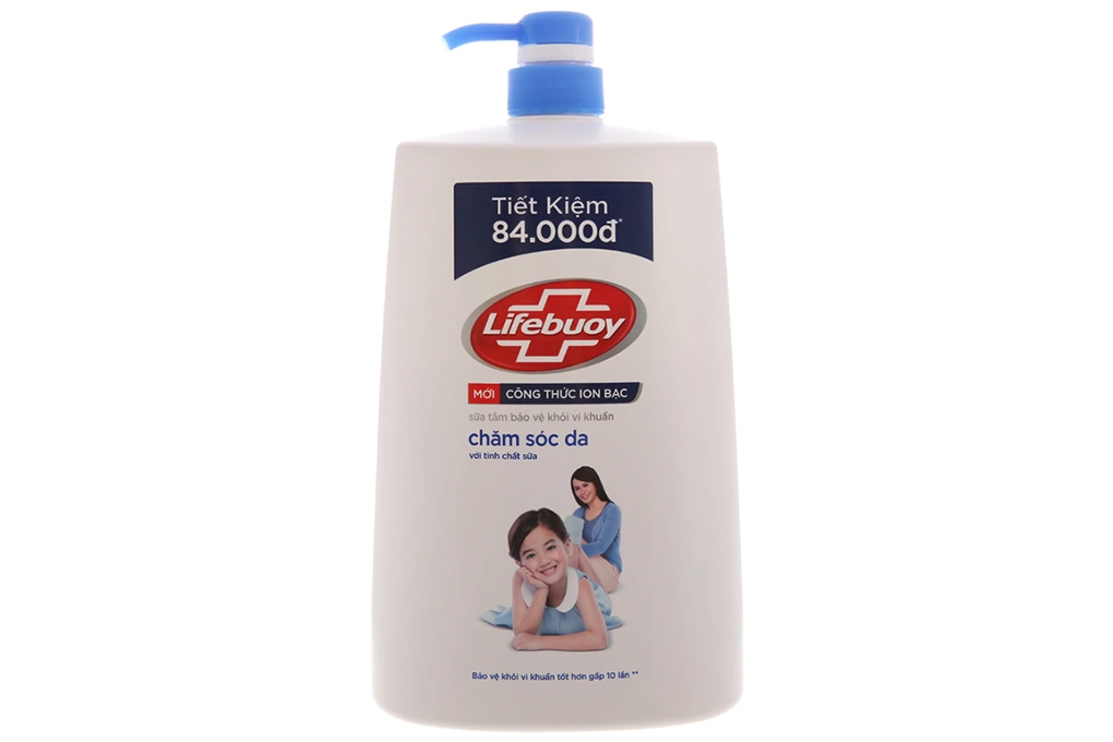 Sữa tắm Lifebuoy kháng khuẩn chăm sóc da tinh chất sữa chai 1.1kg - 