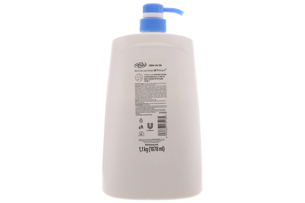 Sữa tắm Lifebuoy kháng khuẩn chăm sóc da tinh chất sữa chai 1.1kg - 1