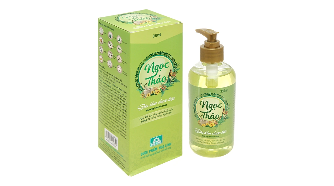 Sữa tắm dược liệu Ngọc Thảo hương thanh mát chai 350ml - 