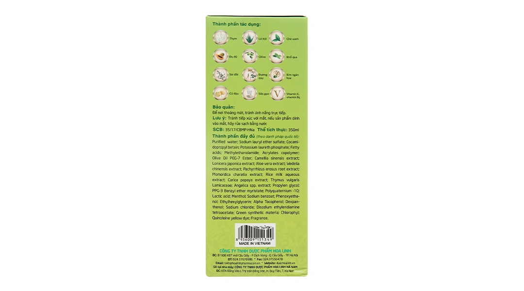 Sữa tắm dược liệu Ngọc Thảo hương thanh mát chai 350ml - 1