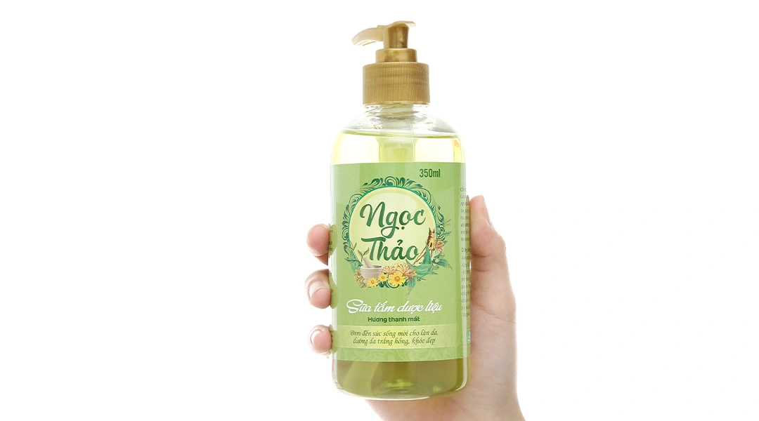Sữa tắm dược liệu Ngọc Thảo hương thanh mát chai 350ml - 4